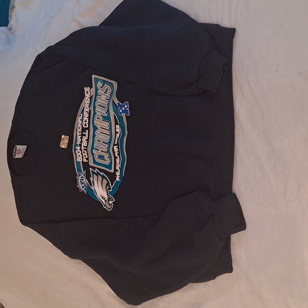 NFL EAGLES Men's Superbowl XXXLX 2004 Natl Football Conference Sweatshirt - New
